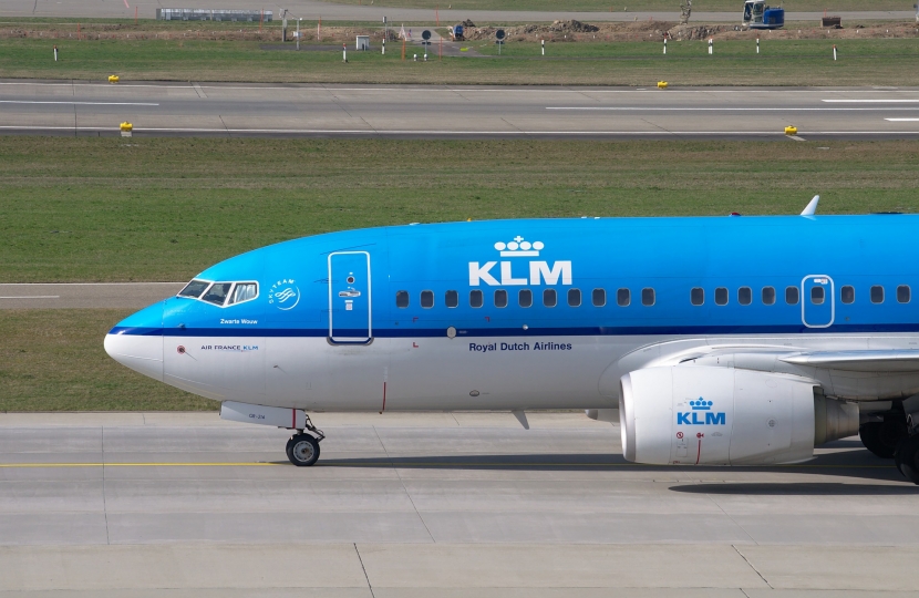 A Boeing 737 of Dutch carrier KLM.