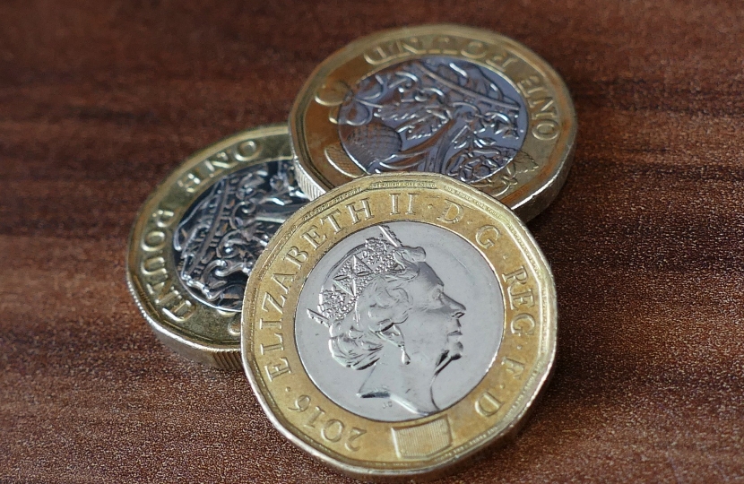  £1 coins.