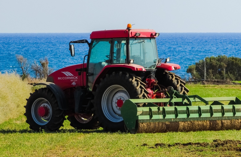 A generic image of a tractor towing a ridged roller.