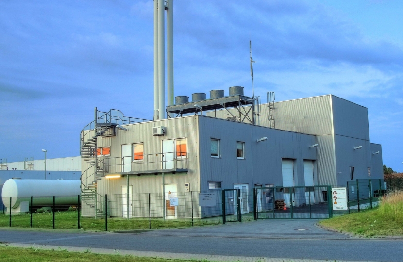 A biomass incinerator plant.
