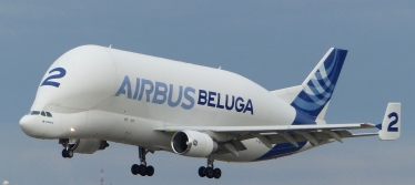 The Airbus Beluga transport aircraft is a familiar sight in North Wales.