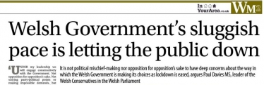 Western Mail 26th June 2020